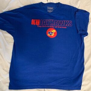 The University of Kansas tshirt mens large blue